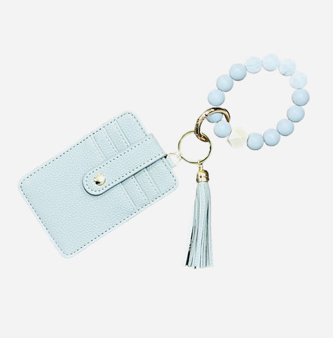 Grey Wallet and Bangle Keychain