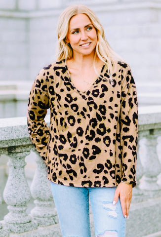 Tiffany Leopard Print Long Sleeve Top