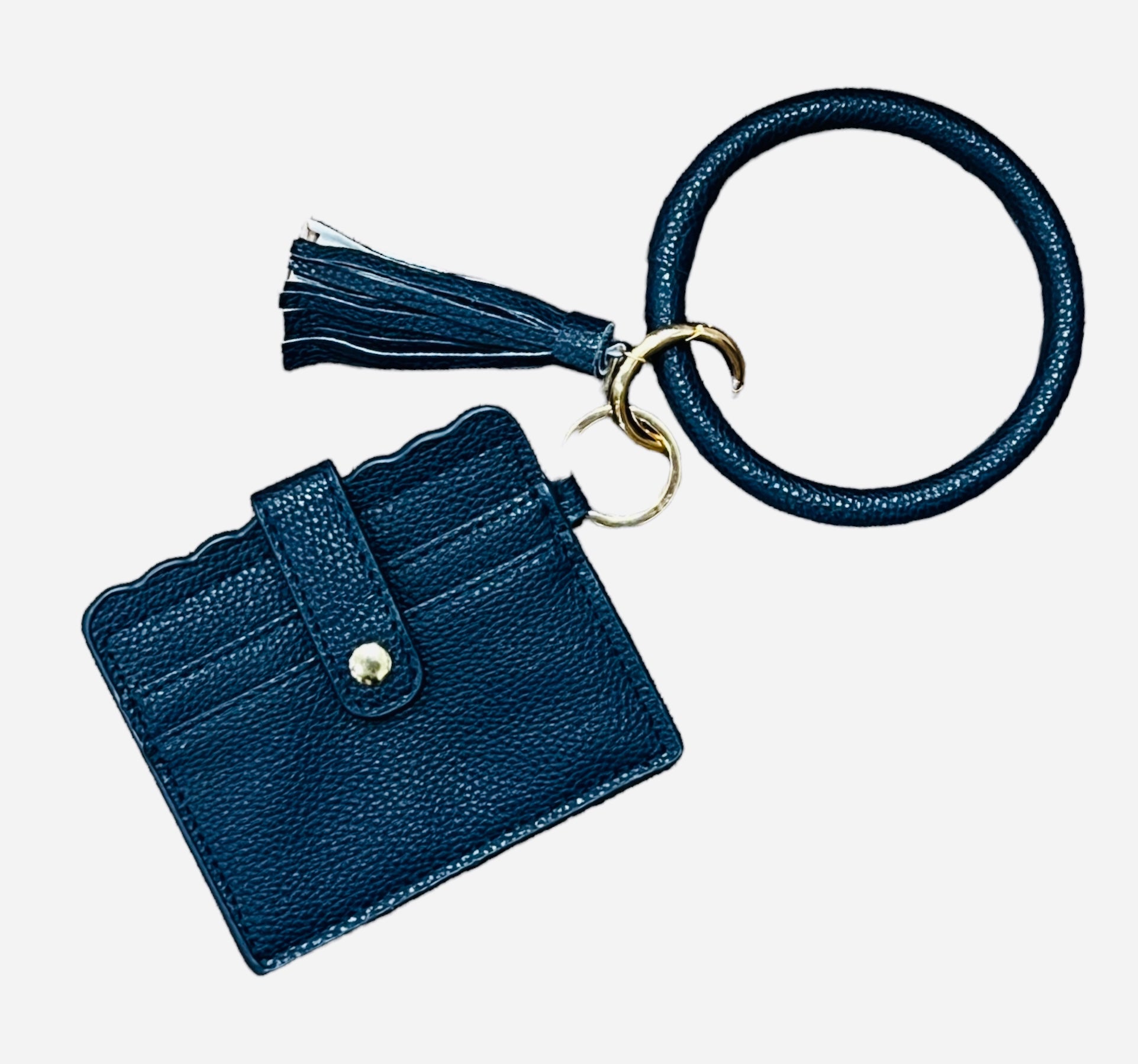 Navy Wallet And Bangle Keychain