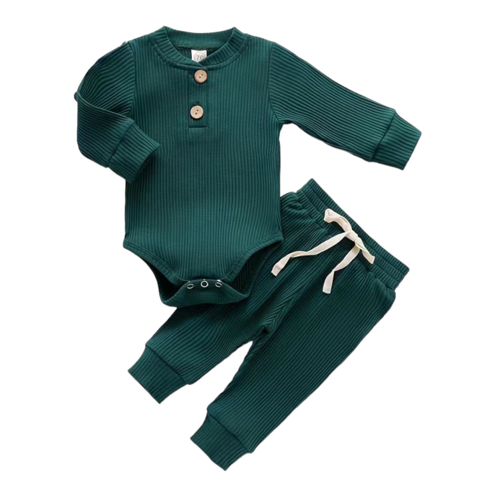 Hunter Green Baby Outfit