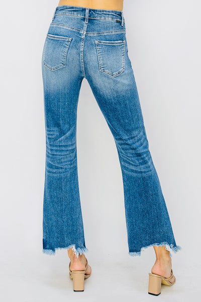 Risen High Rise Ankle Straight Jeans