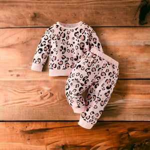 Baby Girl Pink Leopard Outfit