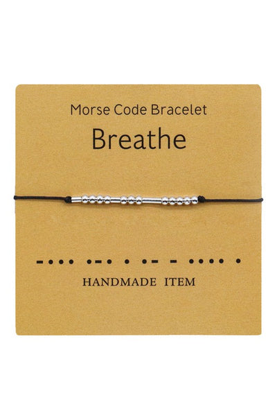 Breathe Morse Code Bracelet