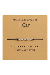 I Can Morse Code Bracelet